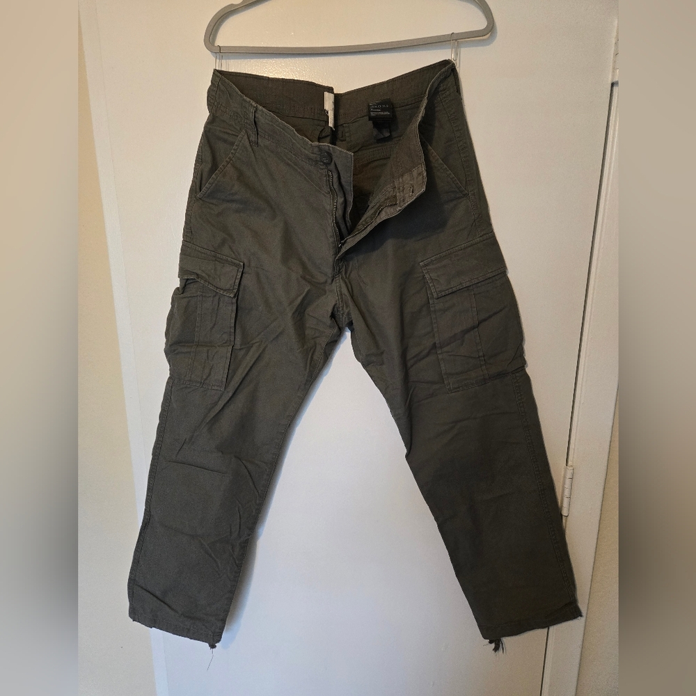H&M Men's Dark Green Cargo Pants